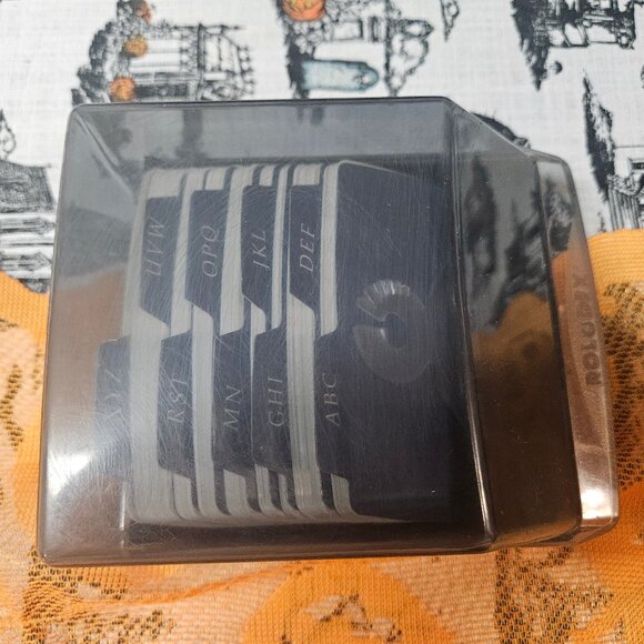 Vintage Rolodex S310C Covered Address Telephone Index Card File Petite Dividers - Picture 8 of 12